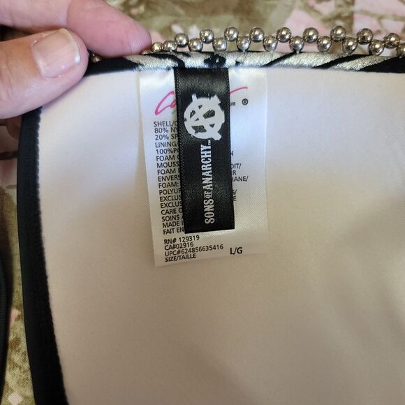 Sons Of Anarchy Triangle Bikini Swim Top ONLY Womens Size L - Picture 5 of 8